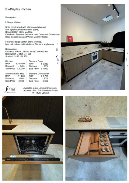 Ex Display L-Shape Kitchen (Lower Units)