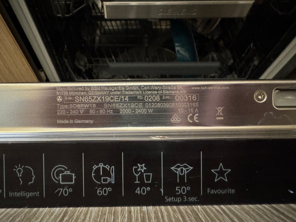 Ex Display Siemens iQ500 series, SN65ZX19CE/14