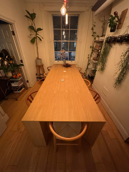 Ex Display Light Solid Oak Table 3m long