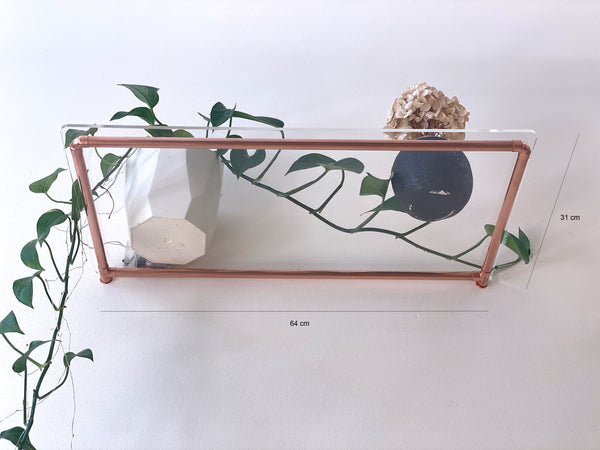 Olivia: Handcrafted Floating Shelve With Clear Acrylic