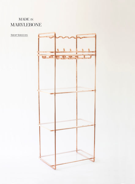 Shelves, Copper & Clear Acrylic