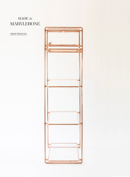 Shelves, Copper & Clear Acrylic