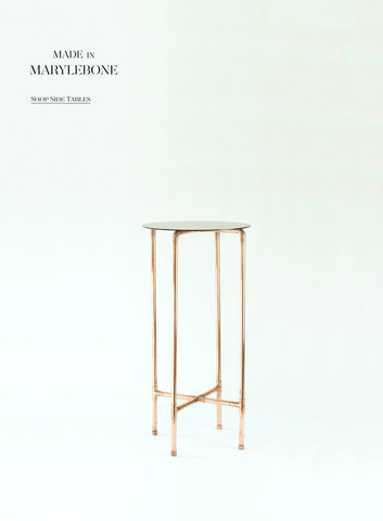 Side Table, Copper & Bronze Mirror Acrylic