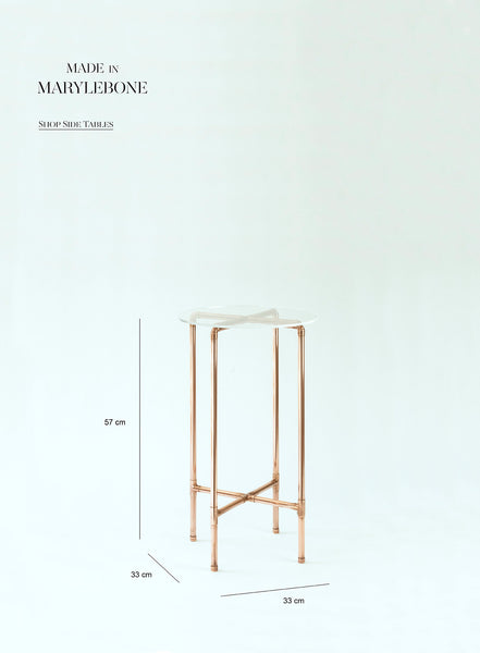 Side Table, Copper & Acrylic