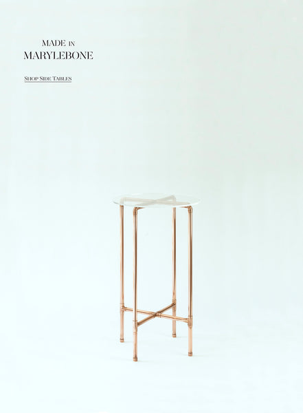 Side Table, Copper & Acrylic
