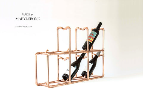 Wine Rack, Copper Frame